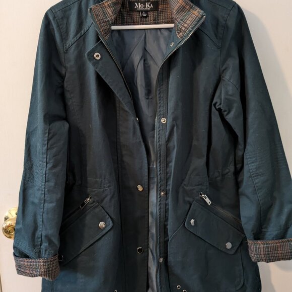 Dark Green Hooded Lightweight Jacket  - Women's Small - Picture 2 of 5